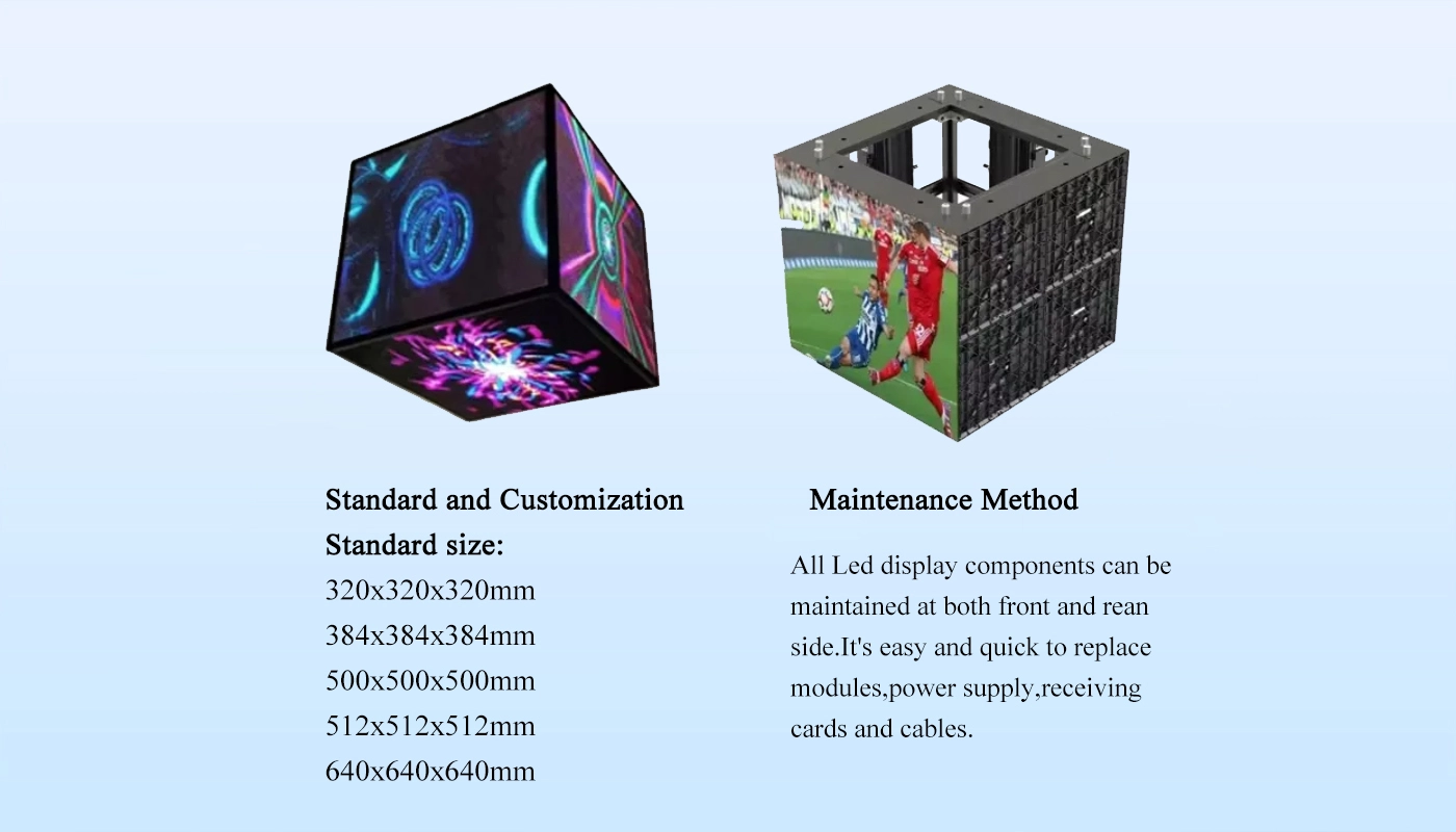 pantalla LED de cubo